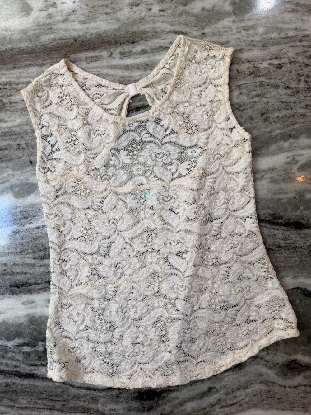 Maurices Lace Sleeveless Camisole in Cream